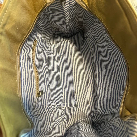 Myra Bag Camel Brown Small  Canvas Tote - Picture 5 of 6